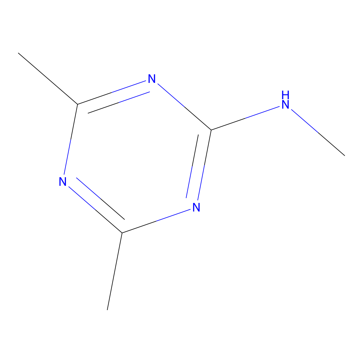 N,4,6-Trimethyl-1,3,5-triazin-2-amine molecular structure, CAS 408509-66-0
