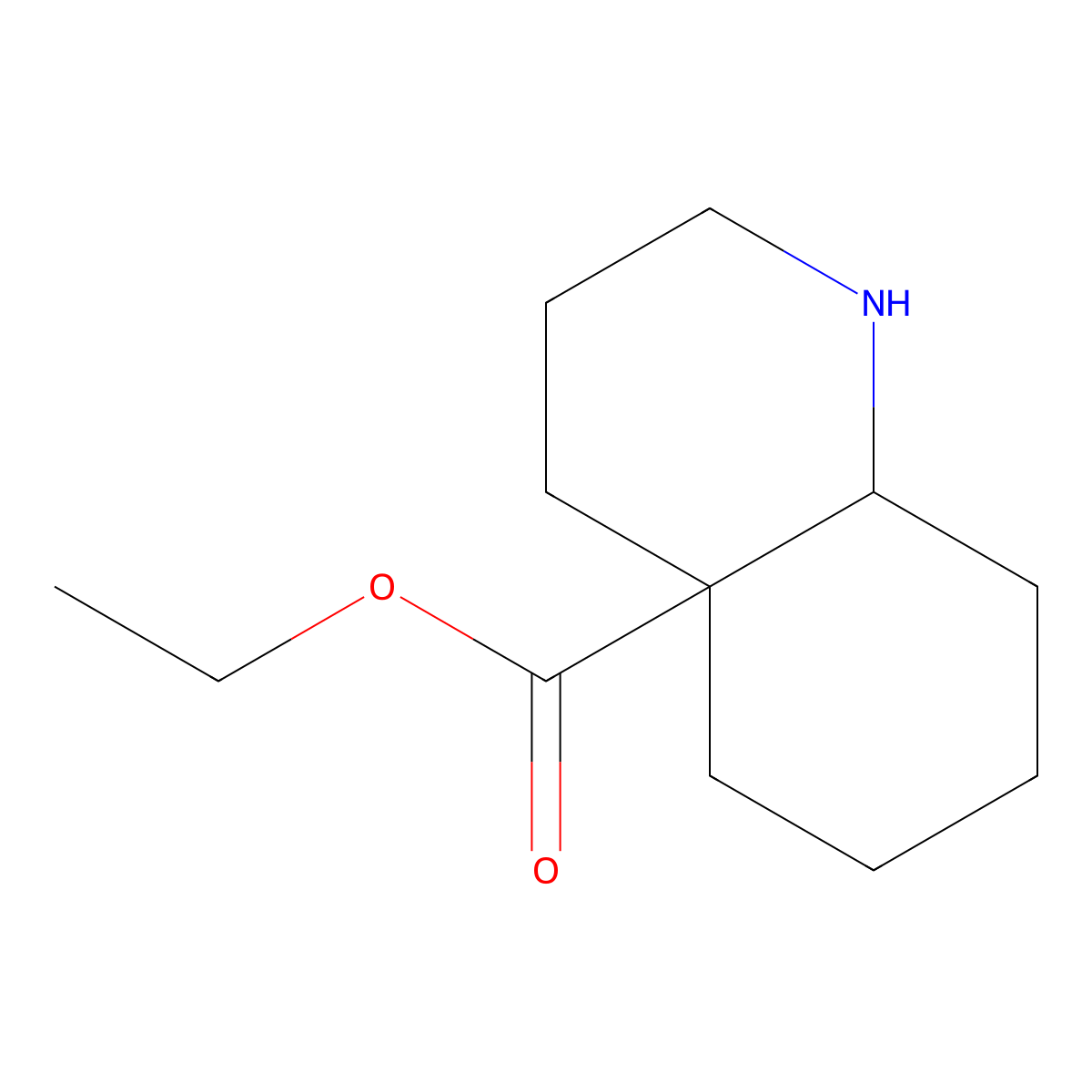 Ethyl decahydroquinoline-4a-carboxylate molecular structure, CAS 408509-98-8