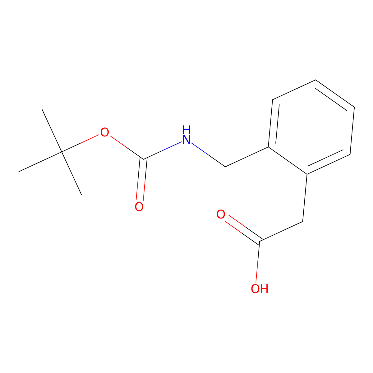 2-(Boc-aminomethyl)phenylacetic acid molecular structure, CAS 40851-66-9