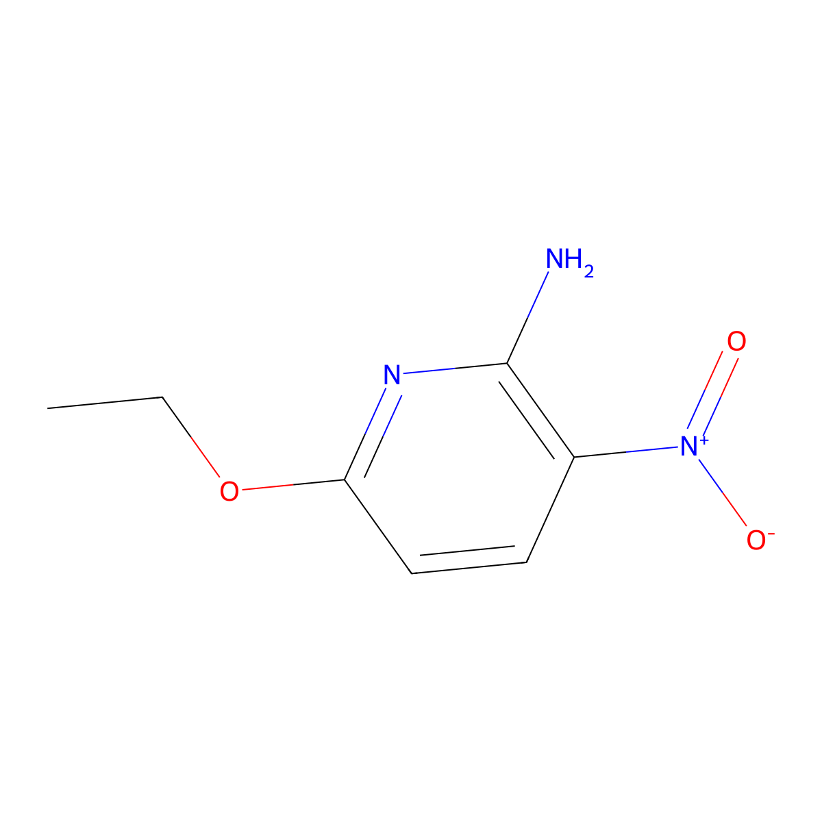 6-Ethoxy-3-nitropyridin-2-amine molecular structure, CAS 40851-82-9