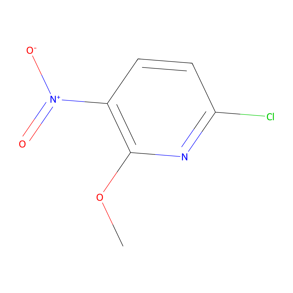 6-Chloro-2-methoxy-3-nitropyridine molecular structure, CAS 40851-91-0
