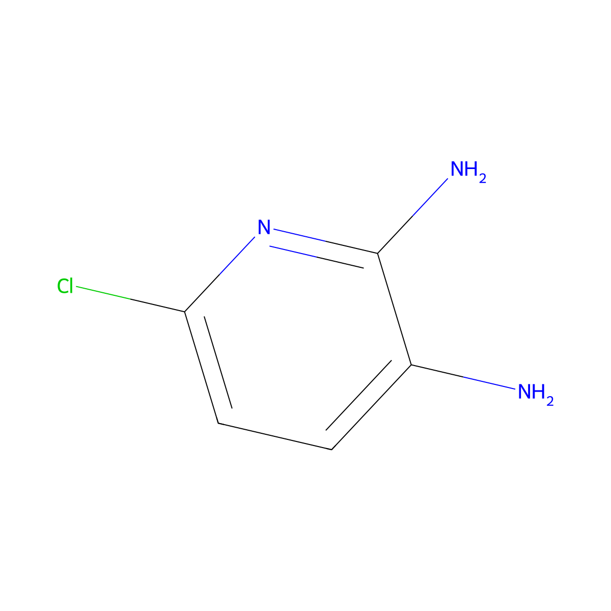 6-Chloropyridine-2,3-diamine molecular structure, CAS 40851-95-4