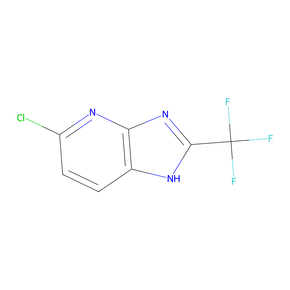 5-chloro-2-(trifluoromethyl)-3H-imidazo[4,5-b]pyridine molecular structure, CAS 40851-96-5
