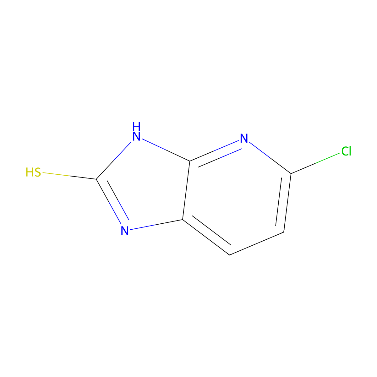 5-chloro-1H,2H,3H-imidazo[4,5-b]pyridine-2-thione molecular structure, CAS 40851-97-6