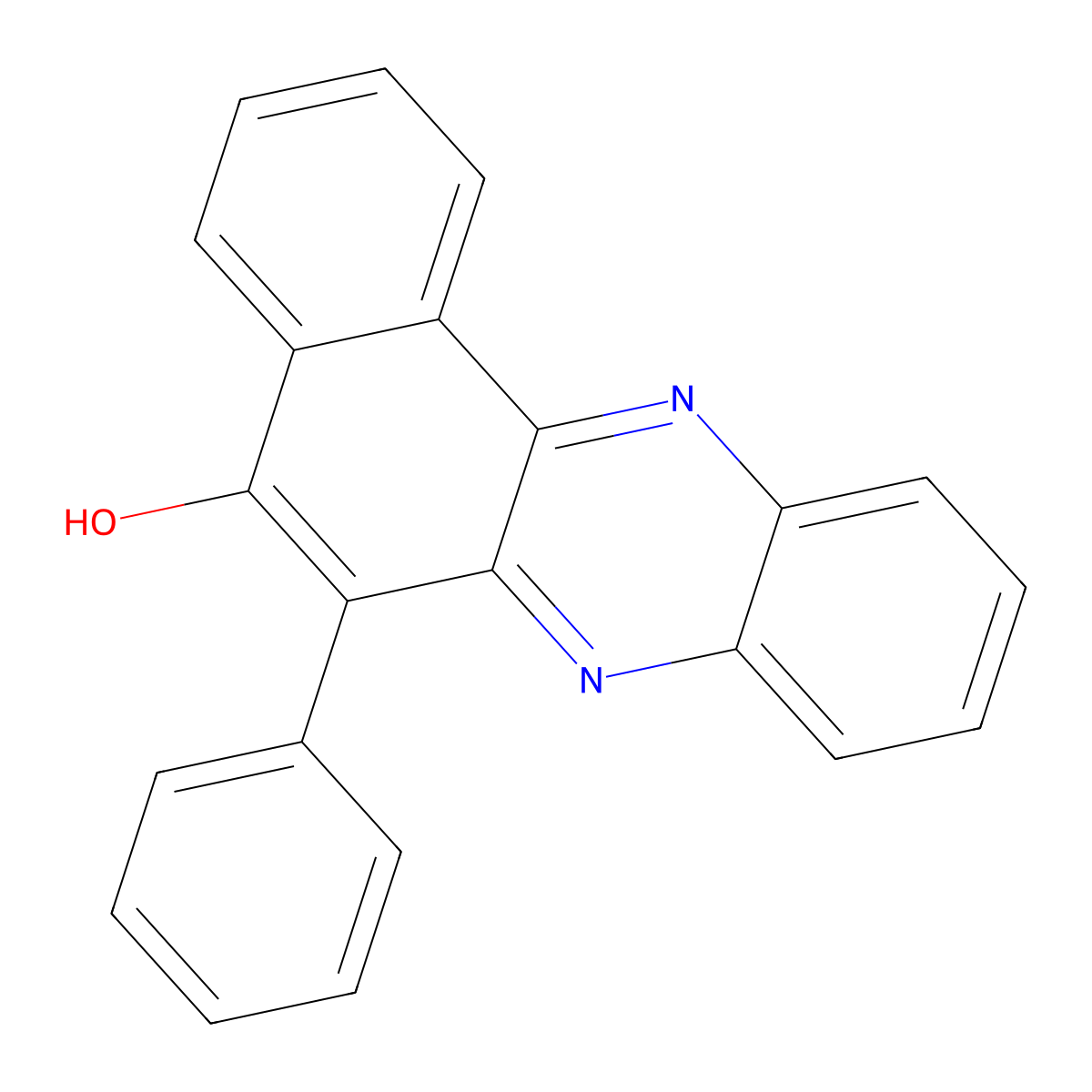 6-Phenylbenzo[a]phenazin-5-ol molecular structure, CAS 40852-81-1