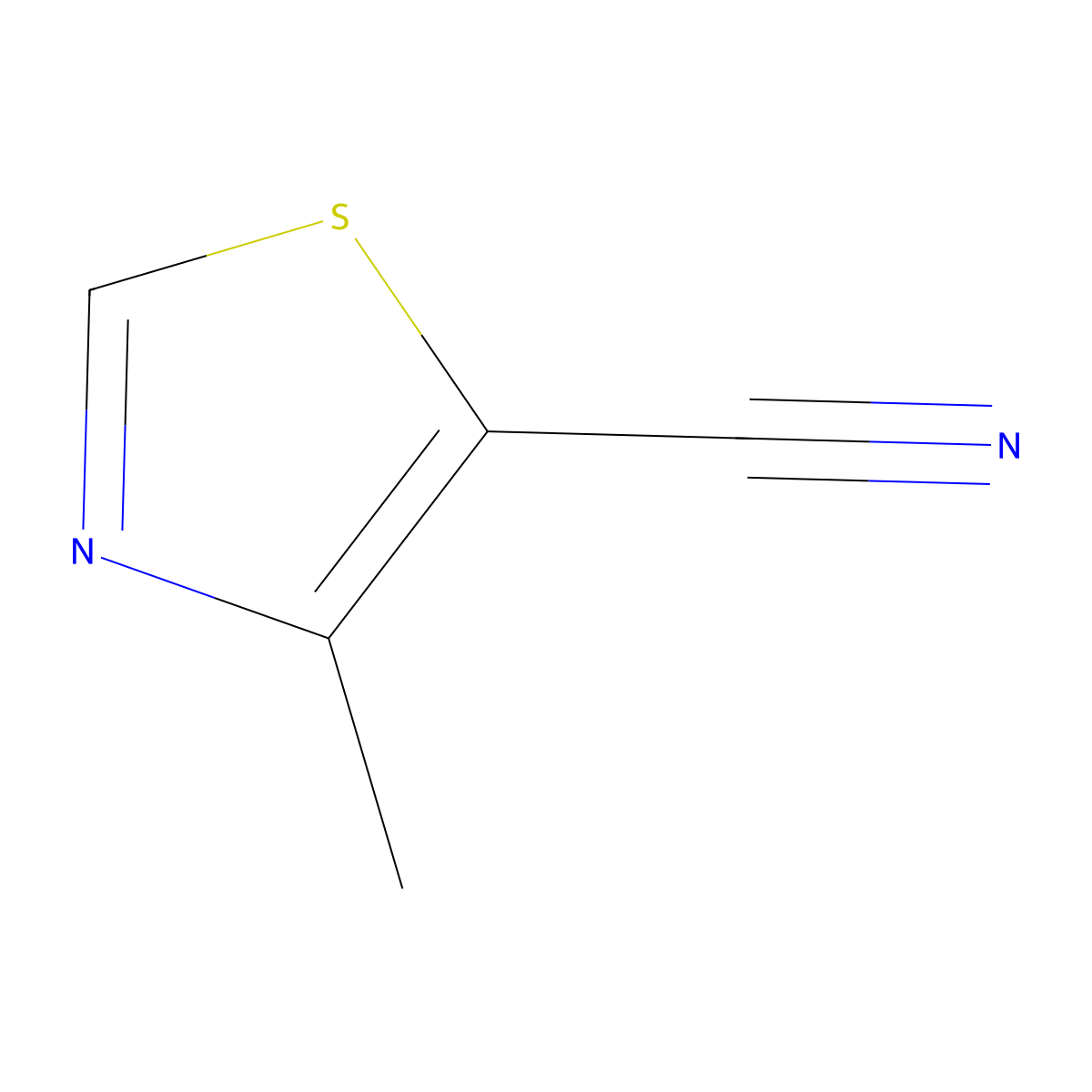 4-Methyl-1,3-thiazole-5-carbonitrile molecular structure, CAS 408526-37-4
