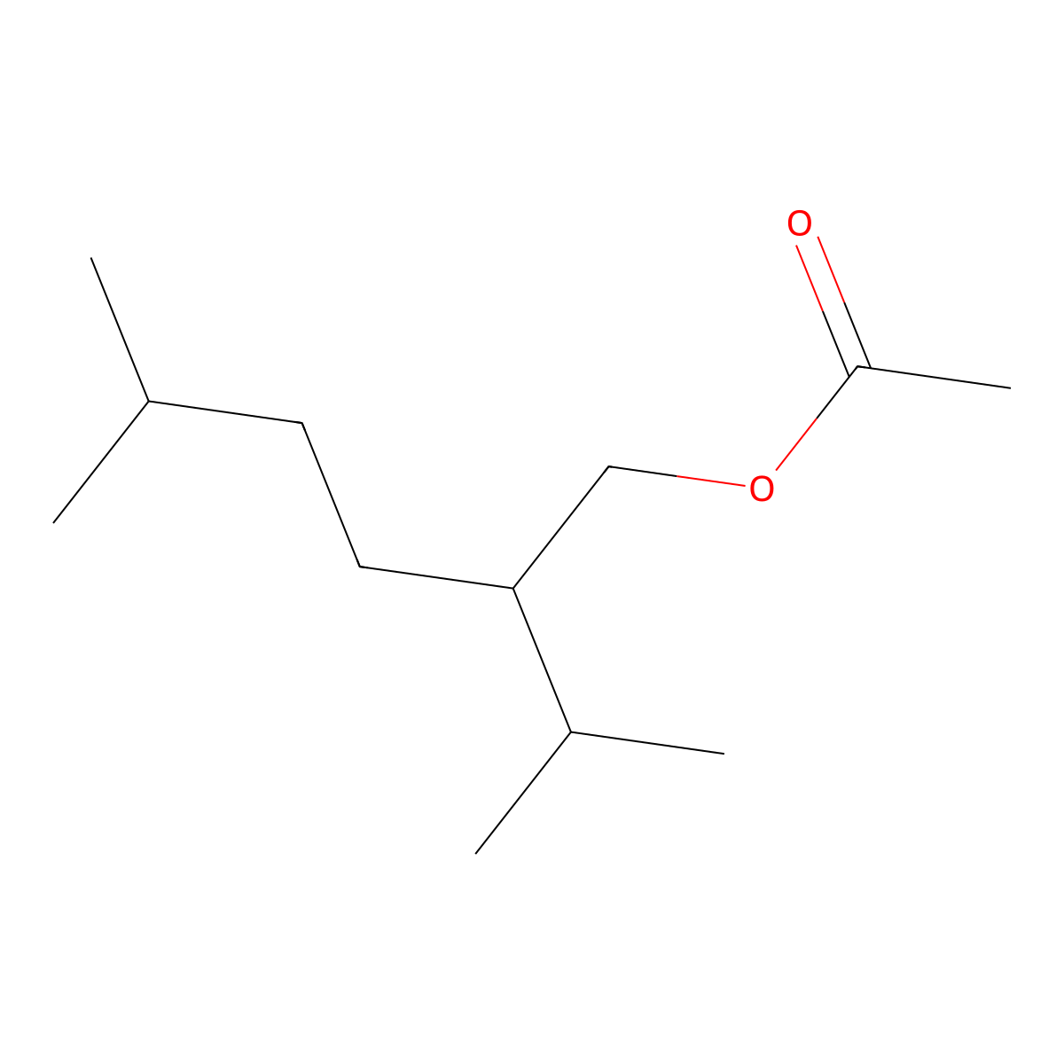 1-Hexanol, 5-methyl-2-(1-methylethyl)-, acetate molecular structure, CAS 40853-55-2