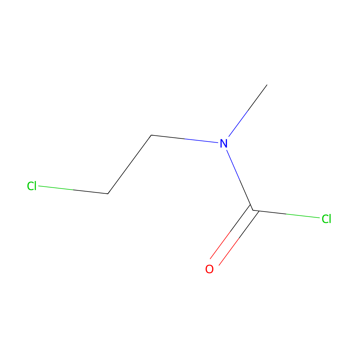 N-(2-chloroethyl)-N-methylcarbamoyl chloride molecular structure, CAS 408533-17-5
