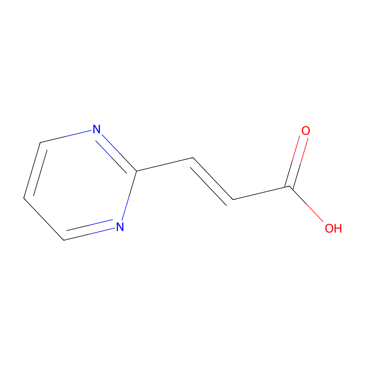 3-(Pyrimidin-2-yl)acrylic acid molecular structure, CAS 408533-41-5
