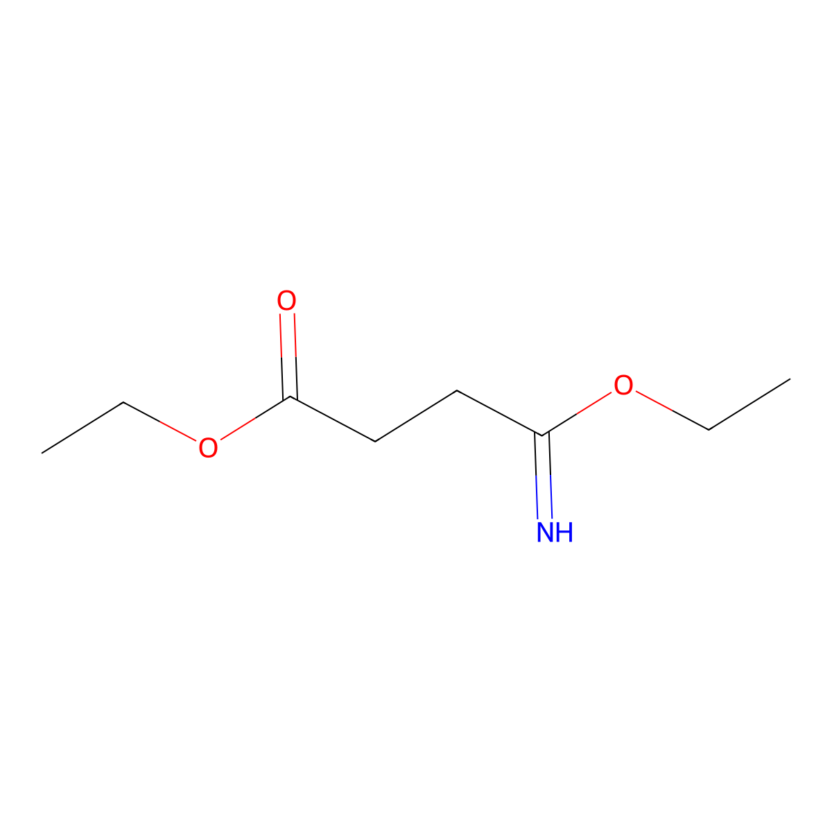 Ethyl 4-ethoxy-4-iminobutanoate molecular structure, CAS 408533-50-6
