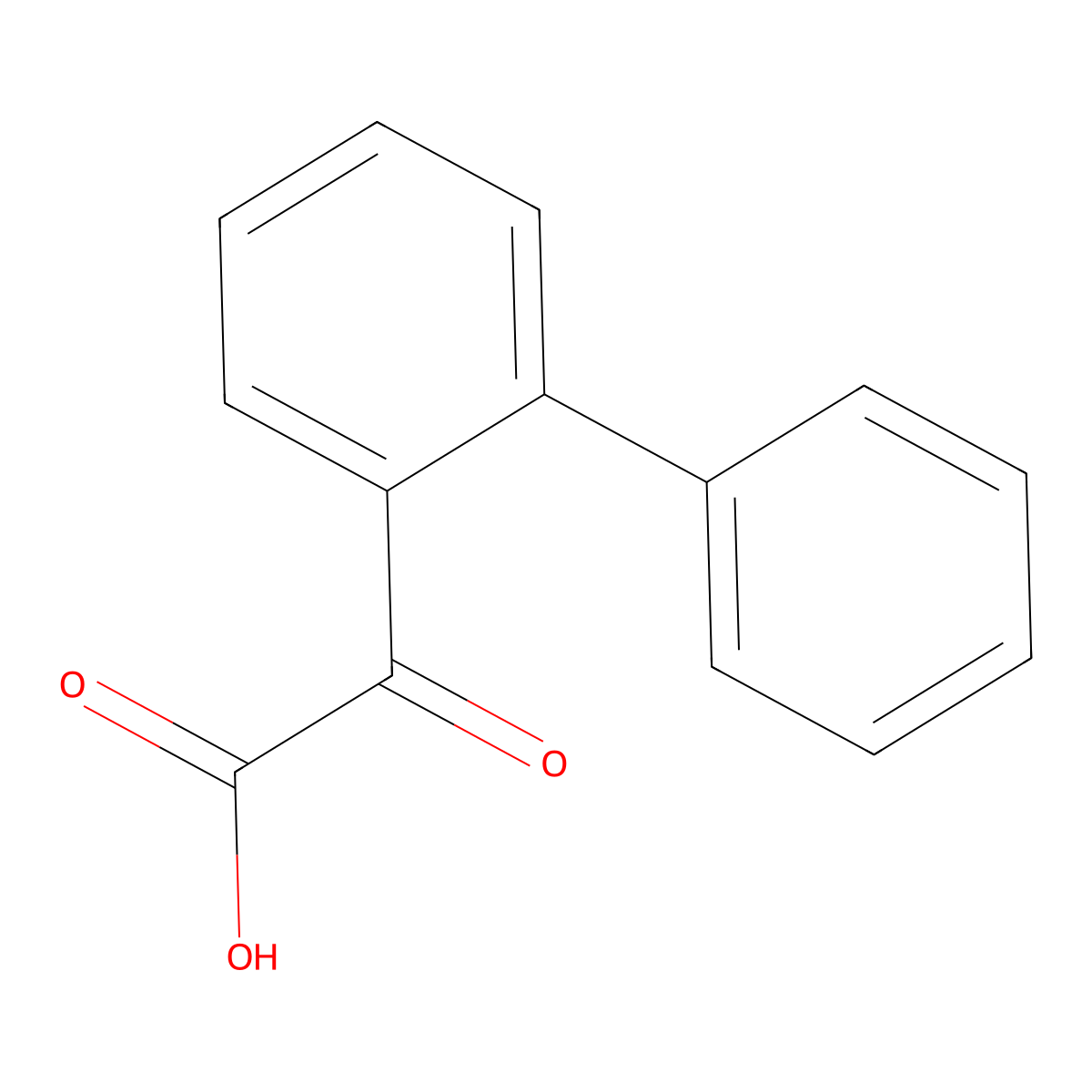 2-Oxo-2-(2-phenylphenyl)acetic acid molecular structure, CAS 408534-18-9