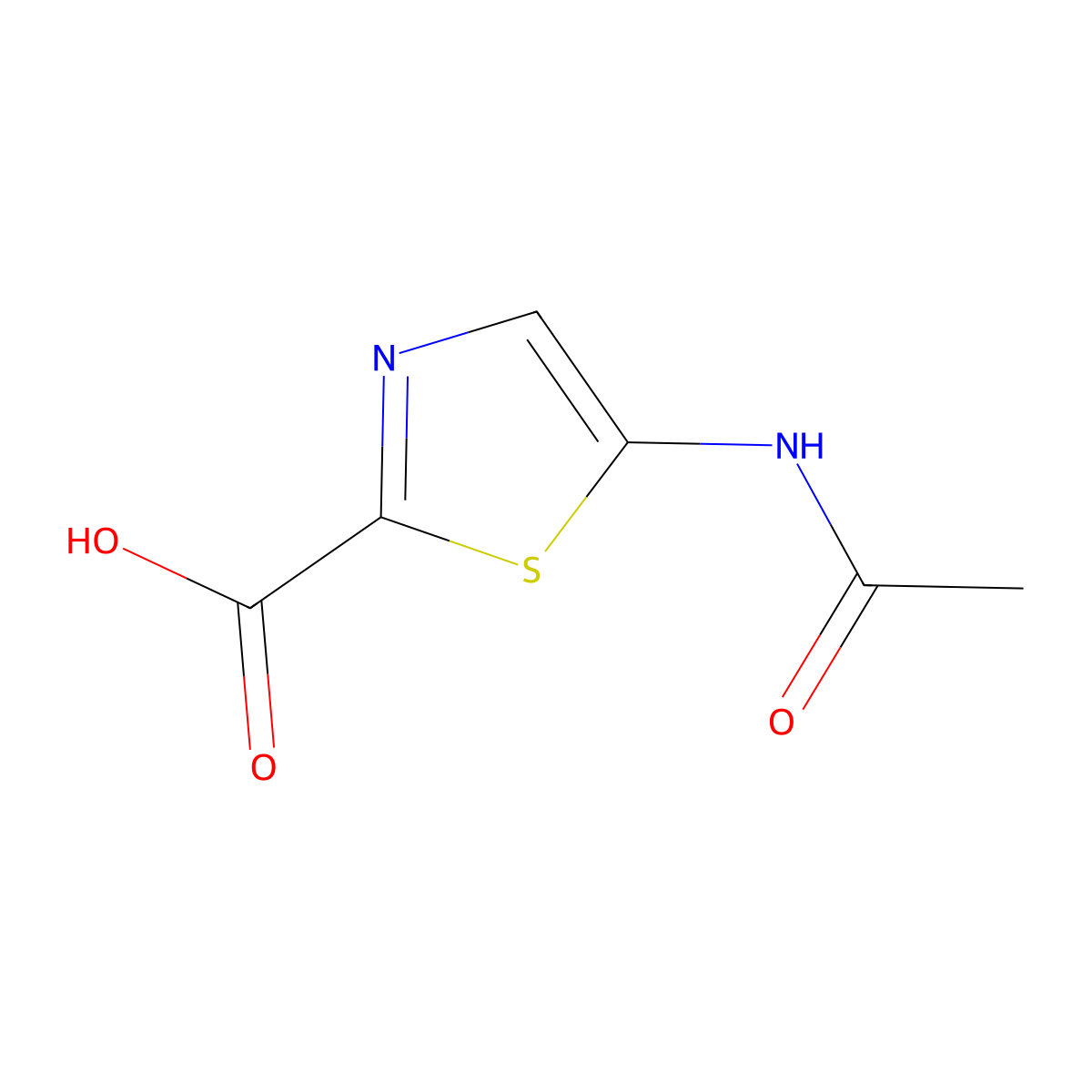 5-Acetamidothiazole-2-carboxylic acid molecular structure, CAS 408535-86-4