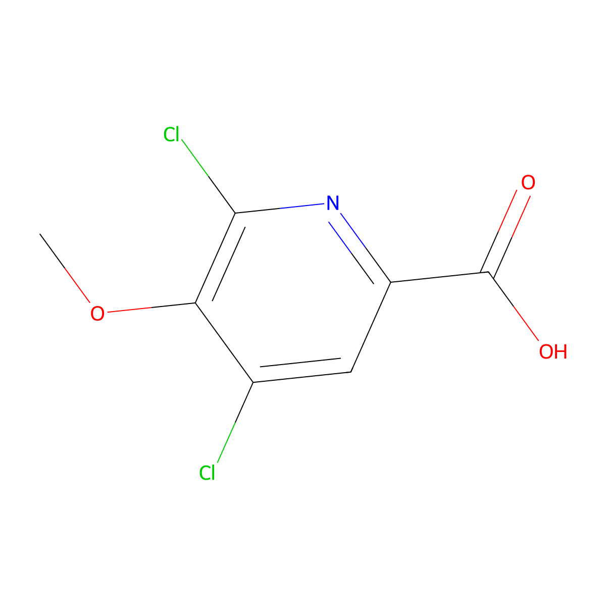 4,6-Dichloro-5-methoxypyridine-2-carboxylic acid molecular structure, CAS 408536-01-6