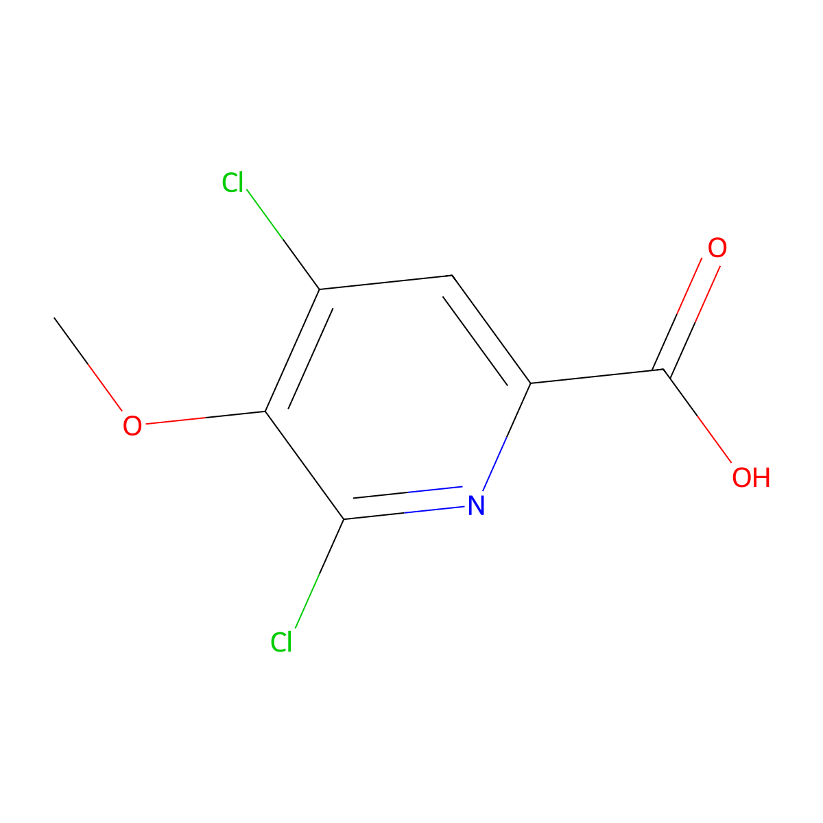 4,6-Dichloro-5-methoxypyridine-2-carboxylic acid molecular structure, CAS 408536-01-6