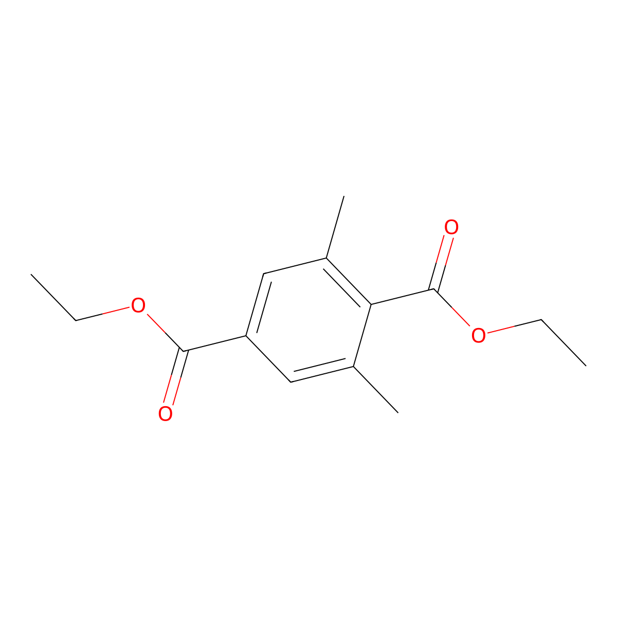 Diethyl 2,6-dimethylterephthalate molecular structure, CAS 408536-82-3