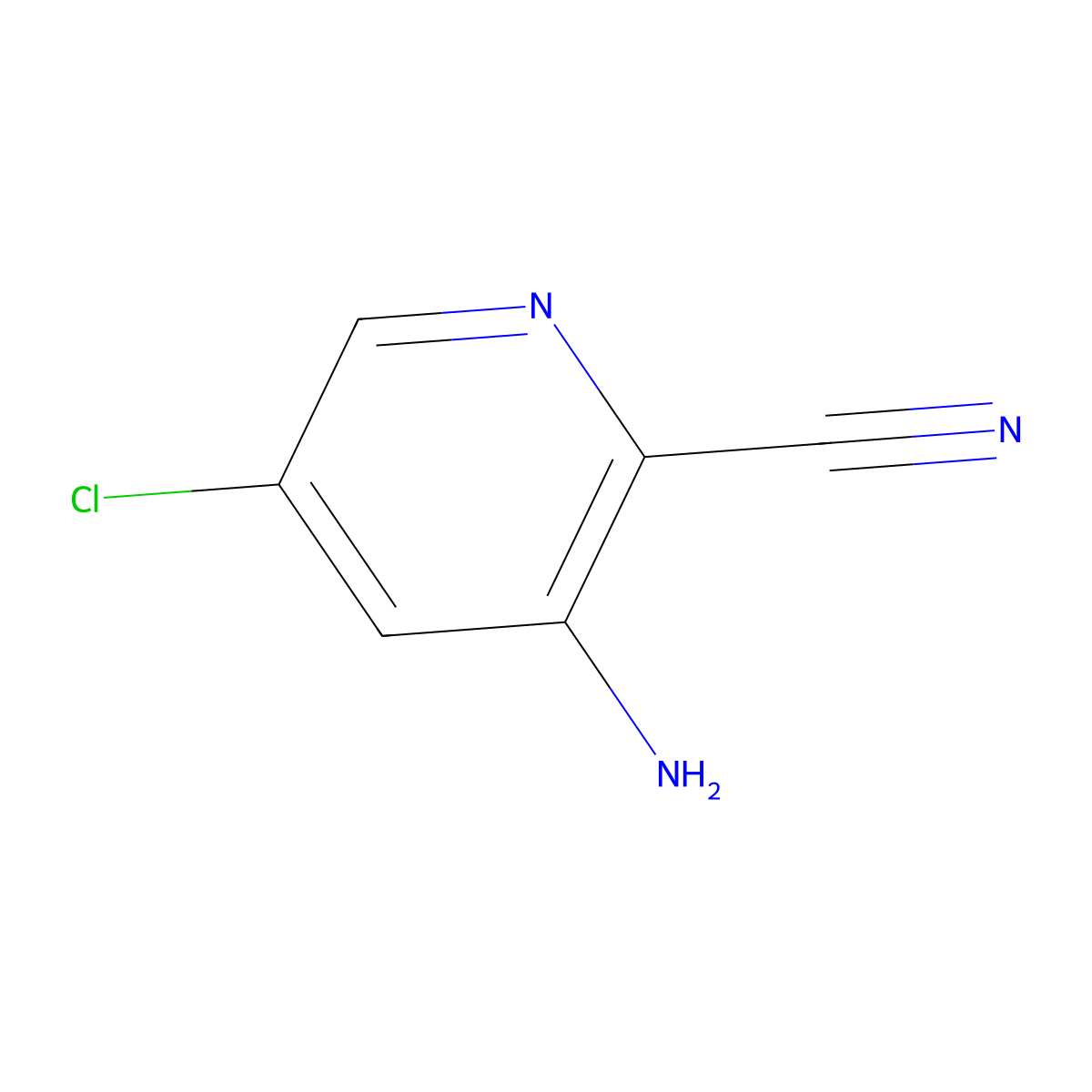 3-Amino-5-chloropicolinonitrile molecular structure, CAS 408538-29-4