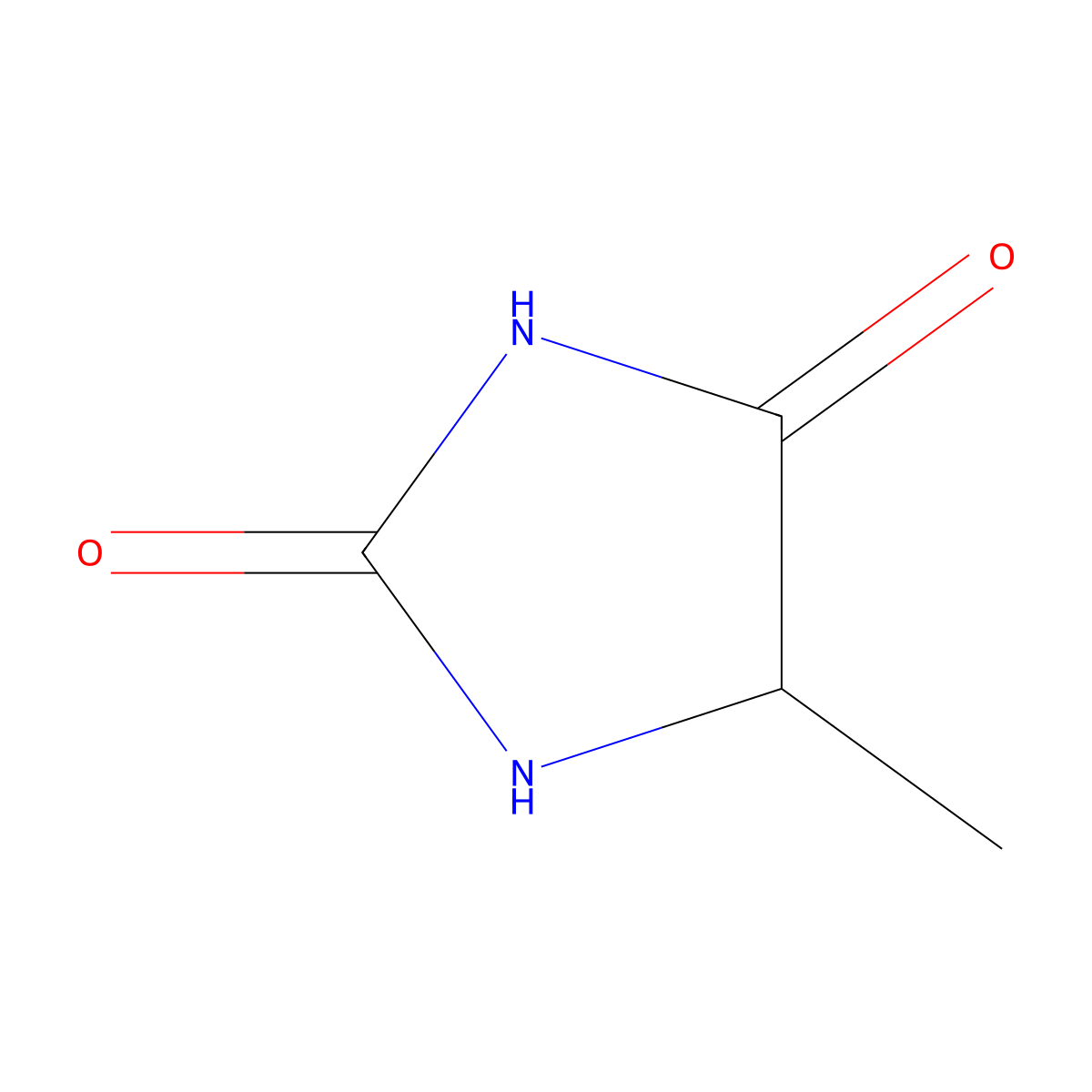 L-5-methylhydantoin molecular structure, CAS 40856-73-3