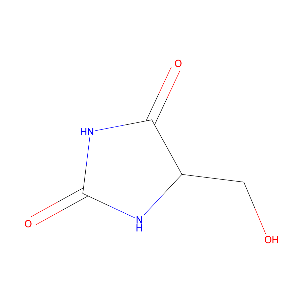 (5S)-5-(hydroxymethyl)imidazolidine-2,4-dione molecular structure, CAS 40856-83-5