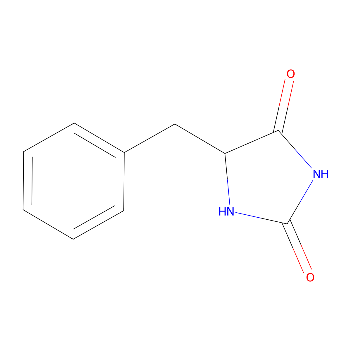 (5S)-5-benzylimidazolidine-2,4-dione molecular structure, CAS 40857-14-5