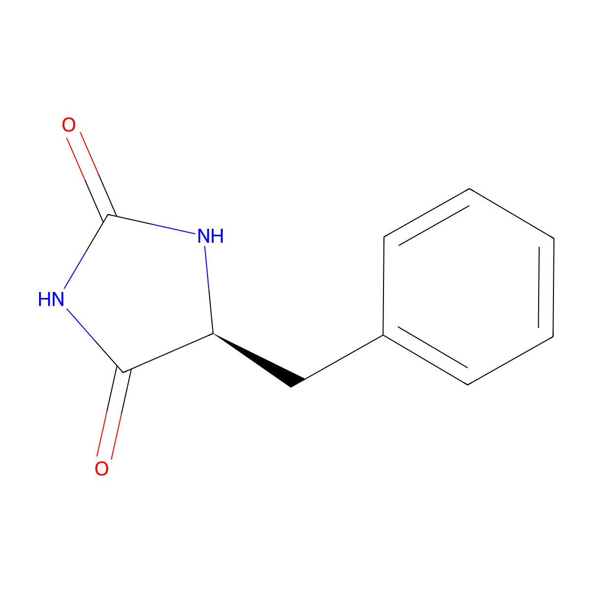 (5S)-5-benzylimidazolidine-2,4-dione molecular structure, CAS 40857-14-5