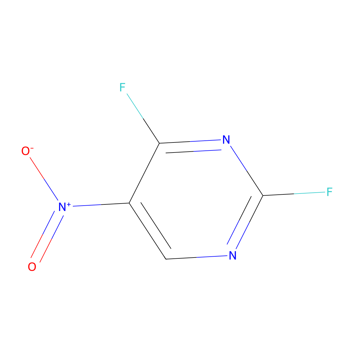 2,4-Difluoro-5-nitropyrimidine molecular structure, CAS 40858-82-0