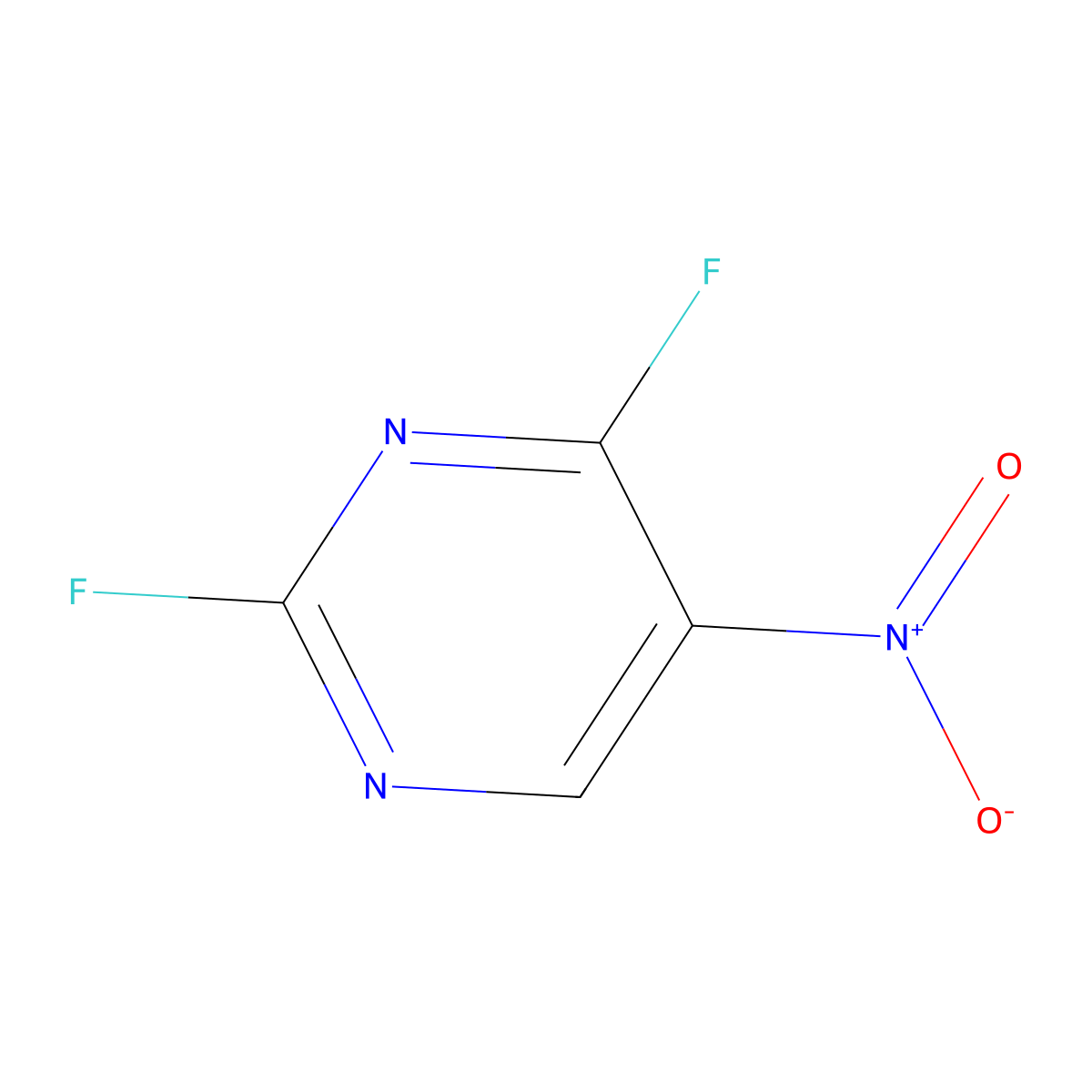 2,4-Difluoro-5-nitropyrimidine molecular structure, CAS 40858-82-0
