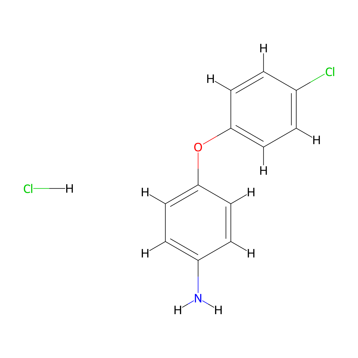 4-(4-chlorophenoxy)aniline Hydrochloride molecular structure, CAS 40859-51-6