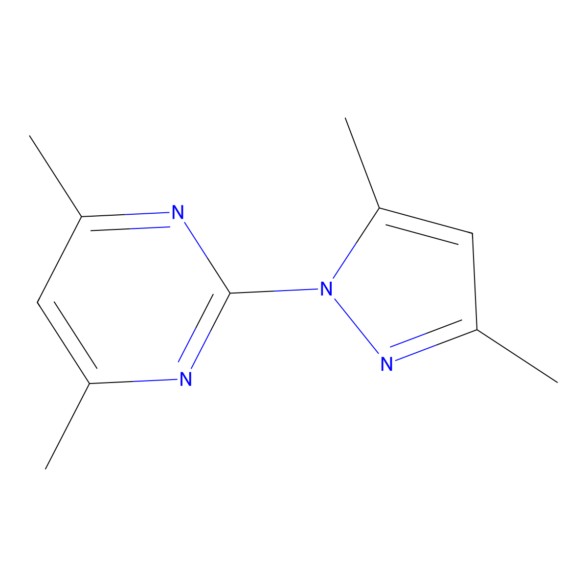 2-(3,5-Dimethyl-pyrazol-1-YL)-4,6-dimethyl-pyrimidine molecular structure, CAS 4086-61-7