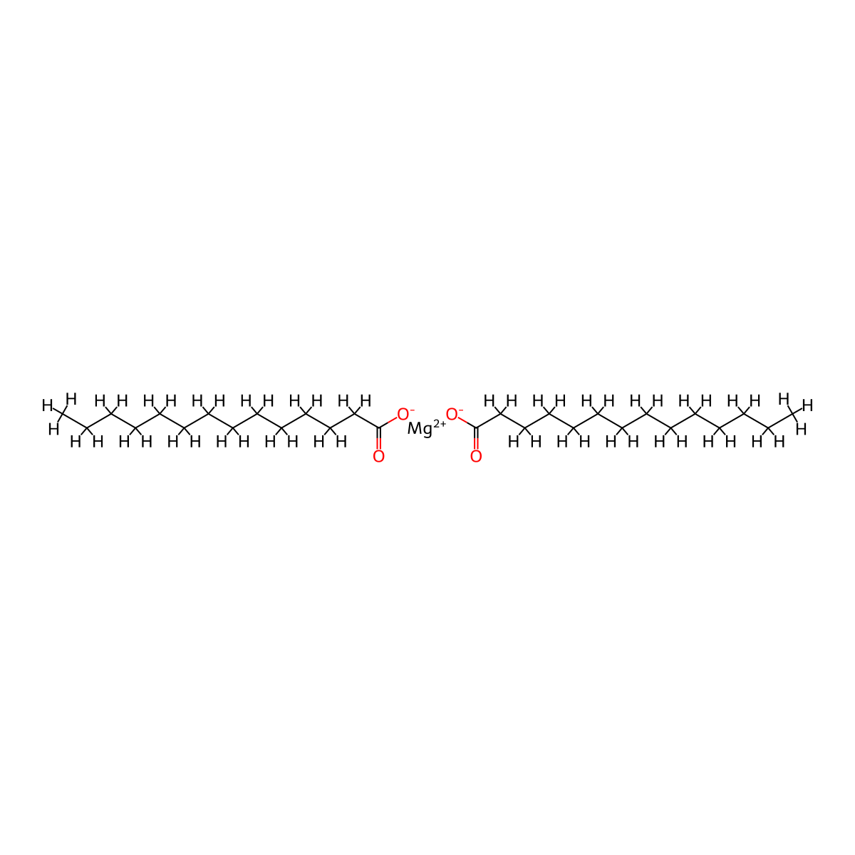 Magnesium Myristate molecular structure, CAS 4086-70-8