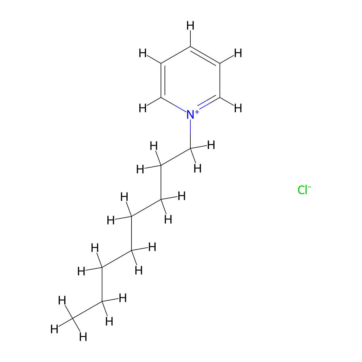 Octylpyridinium chloride molecular structure, CAS 4086-73-1