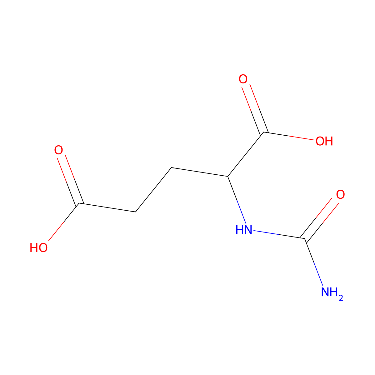 2-(Carbamoylamino)Pentanedioic Acid molecular structure, CAS 40860-26-2