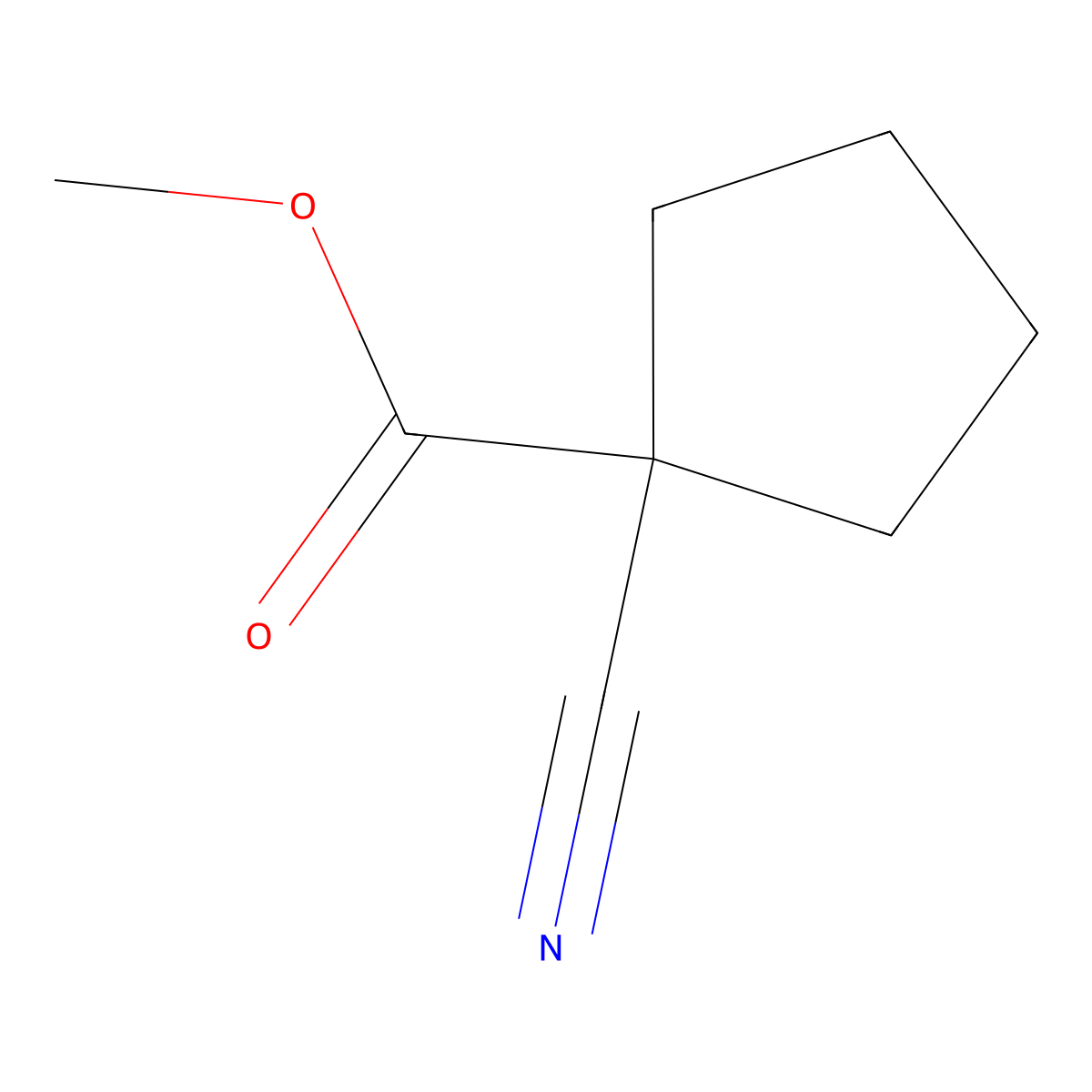 Methyl 1-cyanocyclopentane-1-carboxylate molecular structure, CAS 40862-12-2