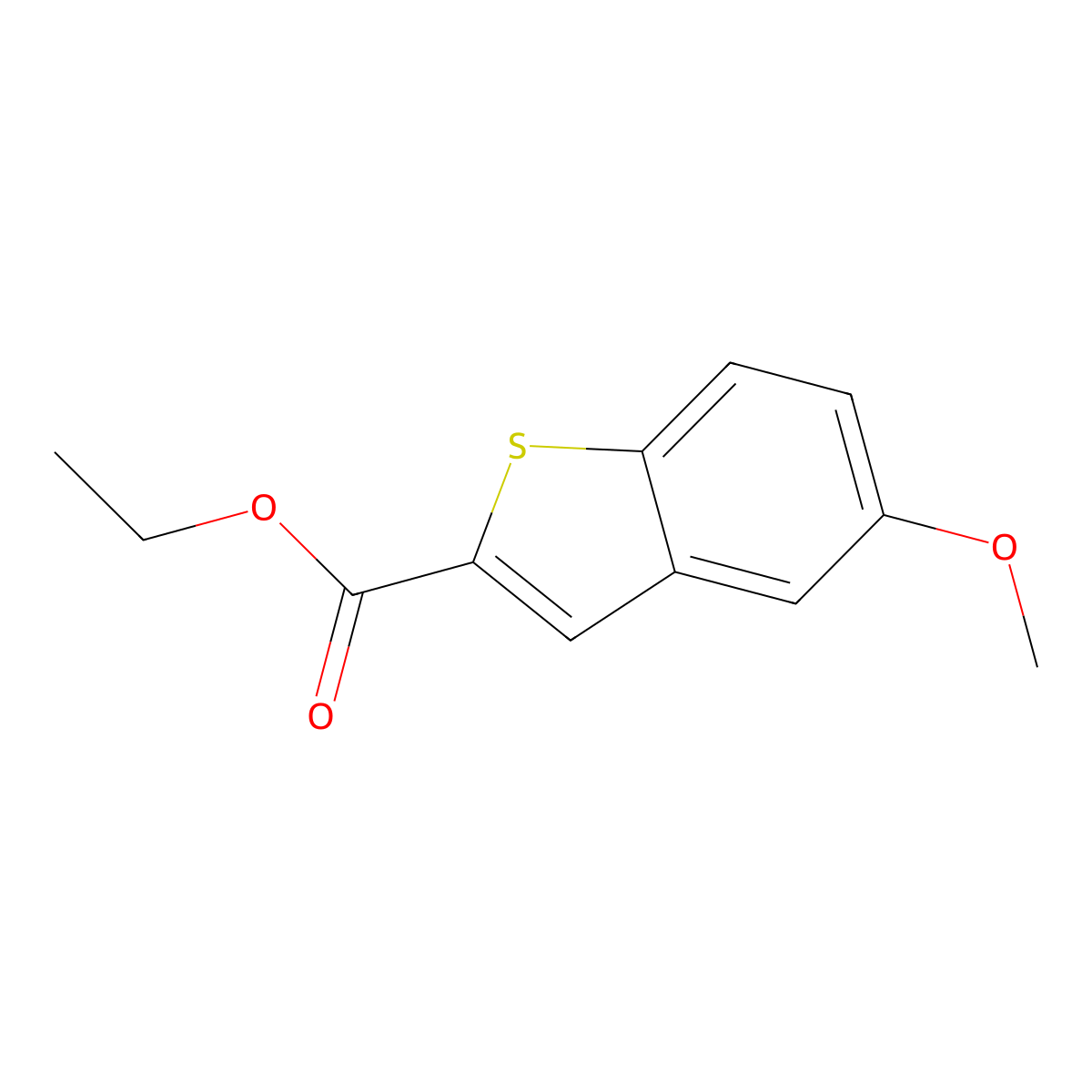 Ethyl 5-methoxybenzo[b]thiophene-2-carboxylate molecular structure, CAS 40862-88-2