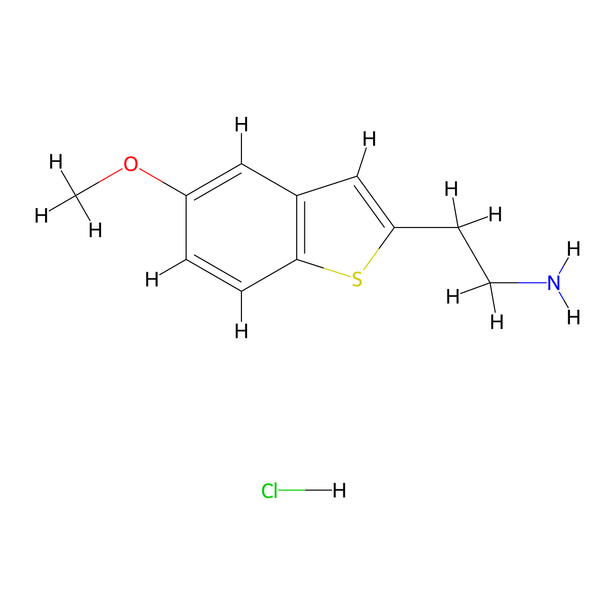 2-(5-Methoxy-1-benzothiophen-2-yl)ethan-1-amine hydrochloride molecular structure, CAS 40862-98-4