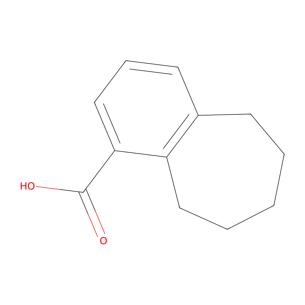6,7,8,9-tetrahydro-5H-benzo(7)annulene-1-carboxylic acid molecular structure, CAS 4087-43-8