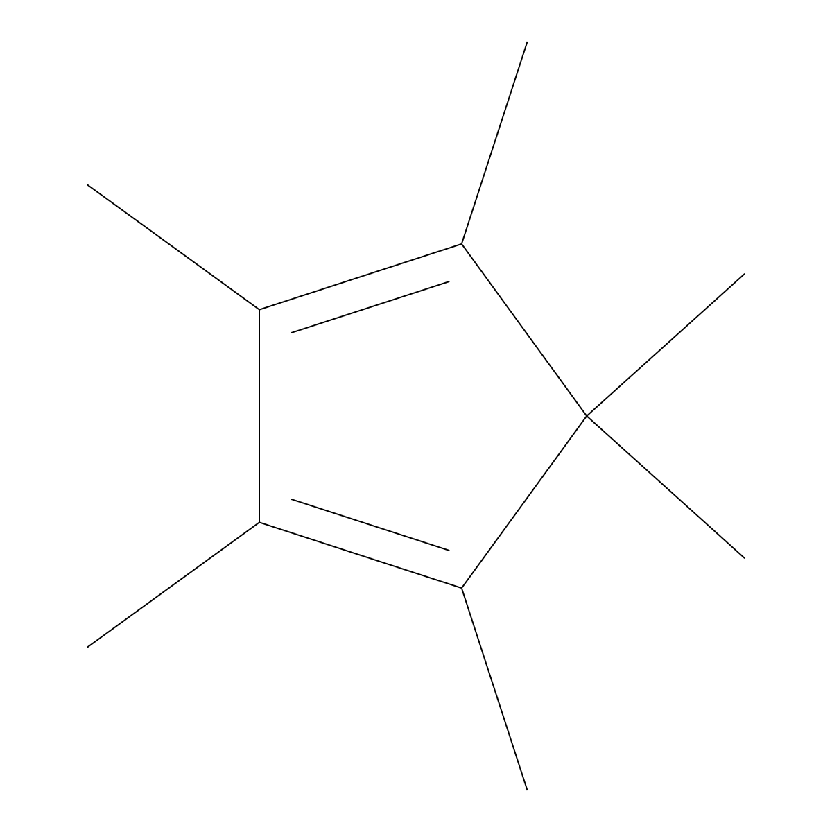 1,3-Cyclopentadiene, 1,2,3,4,5,5-hexamethyl- molecular structure, CAS 4087-50-7