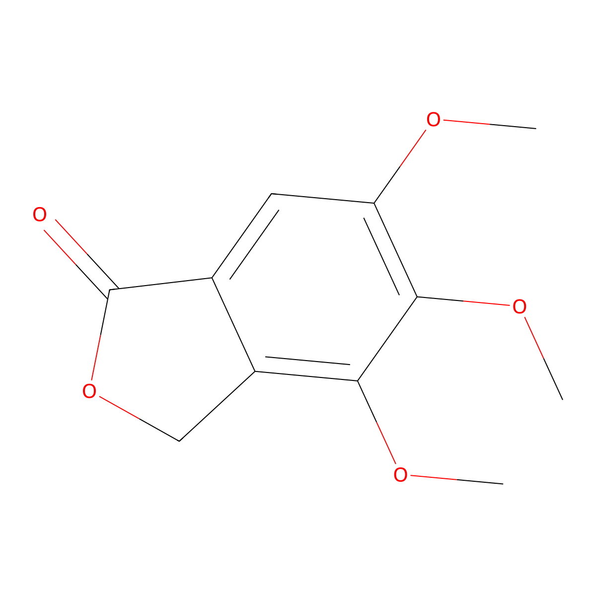 4,5,6-trimethoxy-2-benzofuran-1(3H)-one molecular structure, CAS 4087-80-3