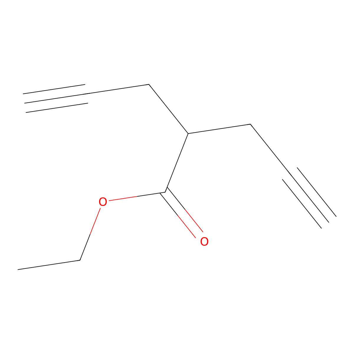 Ethyl 2-(prop-2-yn-1-yl)pent-4-ynoate molecular structure, CAS 40870-15-3