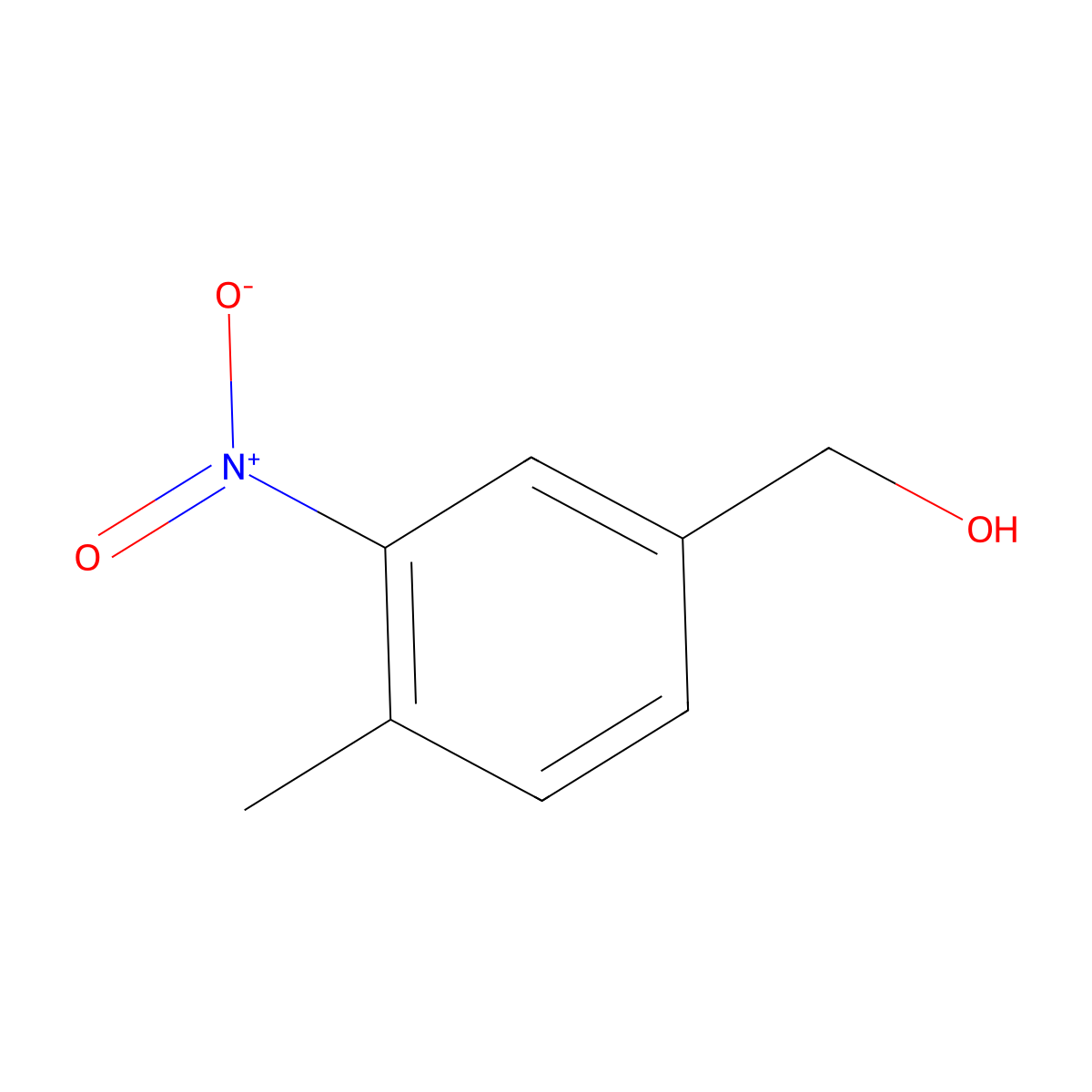 4-Methyl-3-nitrobenzyl alcohol molecular structure, CAS 40870-59-5