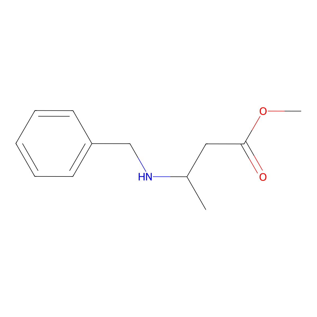Methyl 3-(benzylamino)butanoate molecular structure, CAS 40871-00-9