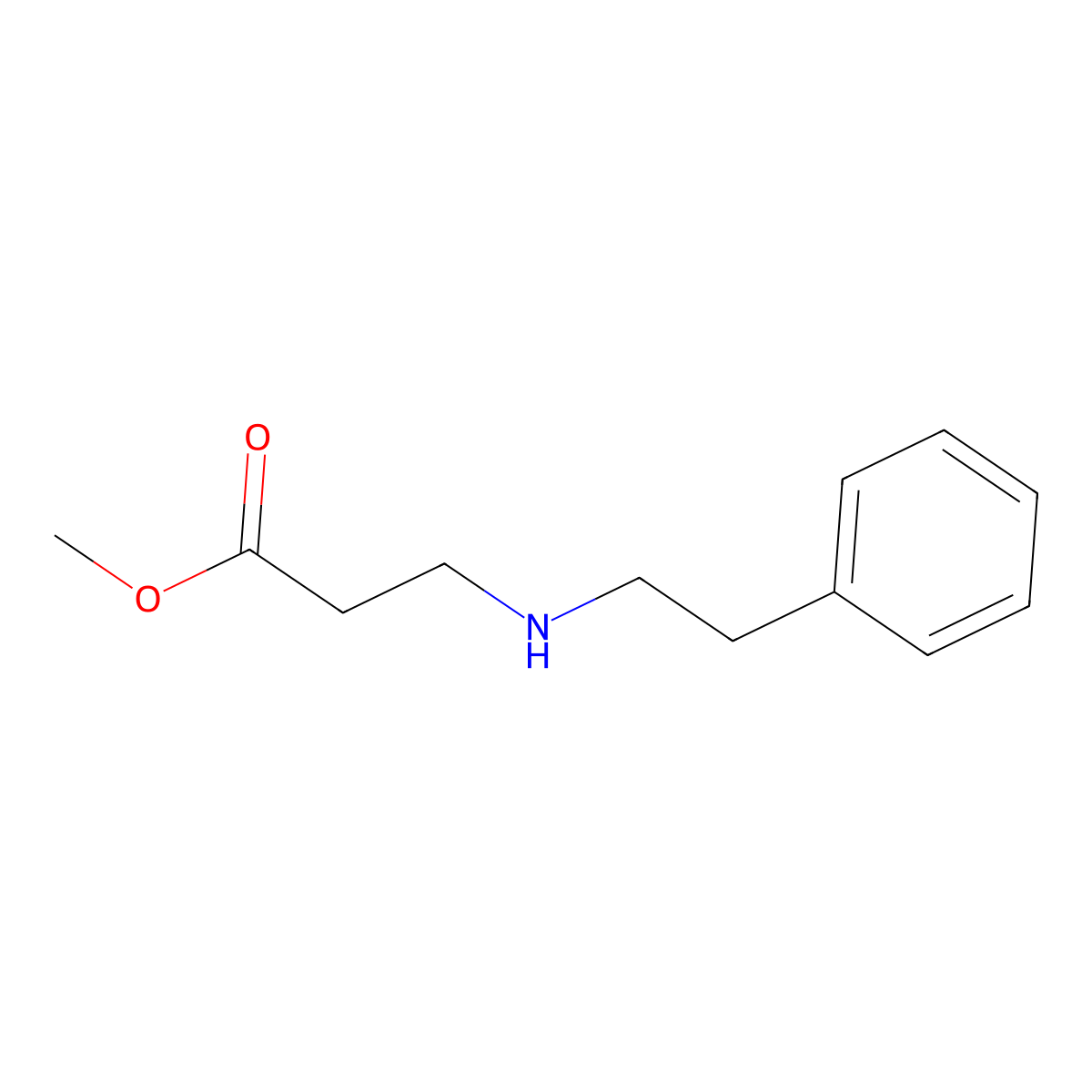 Methyl 3-(2-phenylethylamino)propanoate molecular structure, CAS 40871-01-0