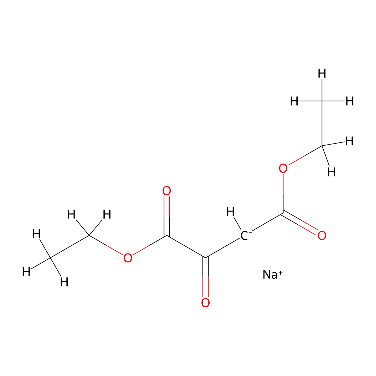 Diethyl sodium oxalacetate molecular structure, CAS 40876-98-0