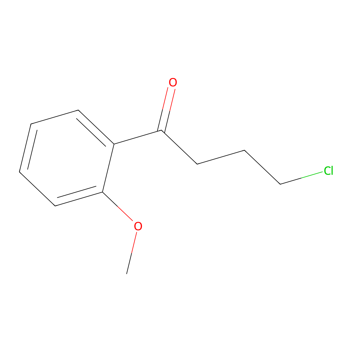 4-Chloro-1-(2-methoxyphenyl)butan-1-one molecular structure, CAS 40877-17-6