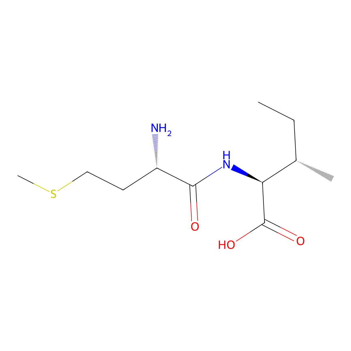 L-methionyl-L-isoleucine molecular structure, CAS 40883-17-8