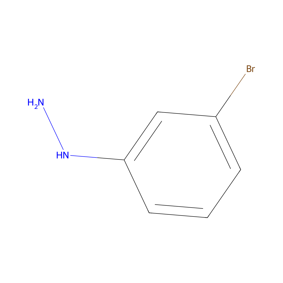 (3-Bromophenyl)hydrazine molecular structure, CAS 40887-80-7