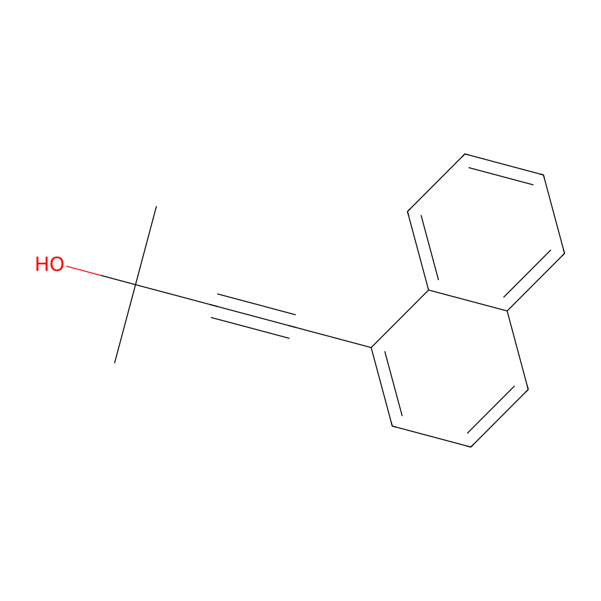 2-Methyl-4-(naphthalen-1-yl)but-3-yn-2-ol molecular structure, CAS 40888-18-4