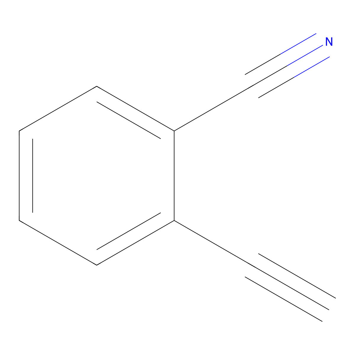 2-Ethynylbenzonitrile molecular structure, CAS 40888-26-4