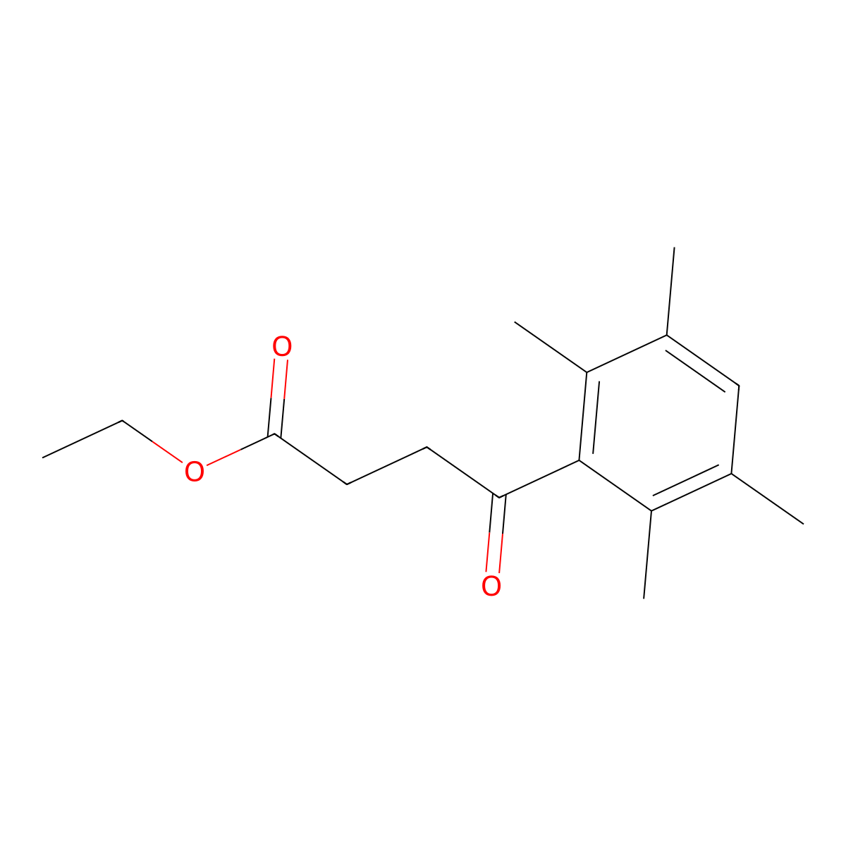 Ethyl 4-(2,3,5,6-tetramethylphenyl)-4-oxobutanoate molecular structure, CAS 40888-48-0