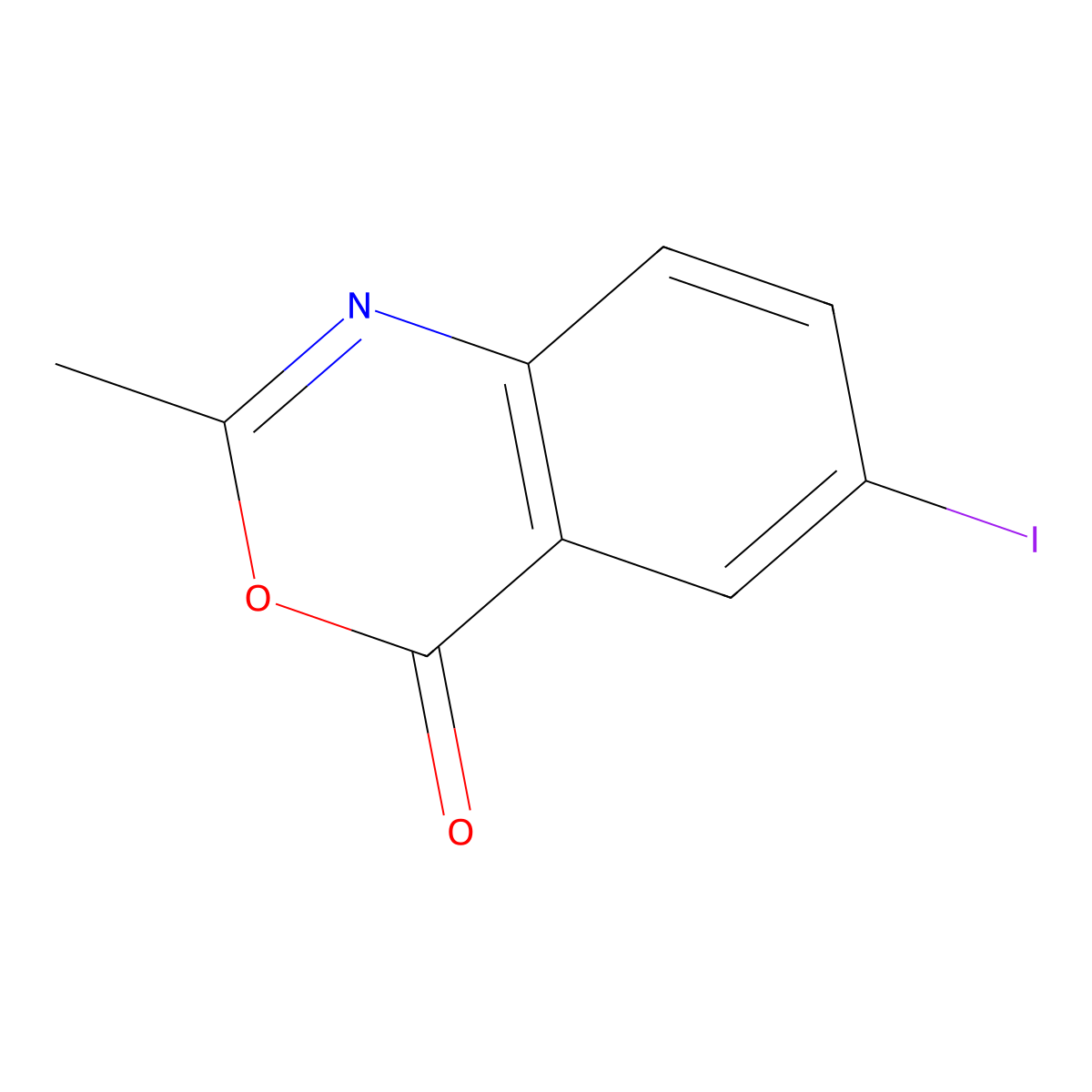 6-Iodo-2-methyl-4H-3,1-benzoxazin-4-one molecular structure, CAS 40889-40-5