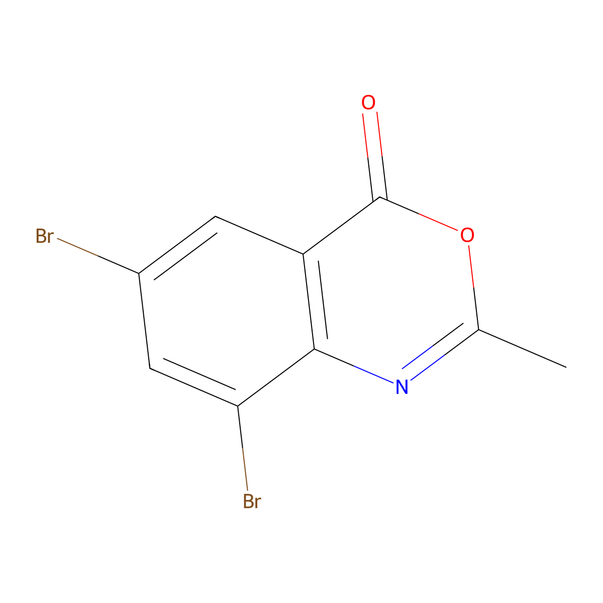 6,8-Dibromo-2-methyl-4H-3,1-benzoxazin-4-one molecular structure, CAS 40889-42-7
